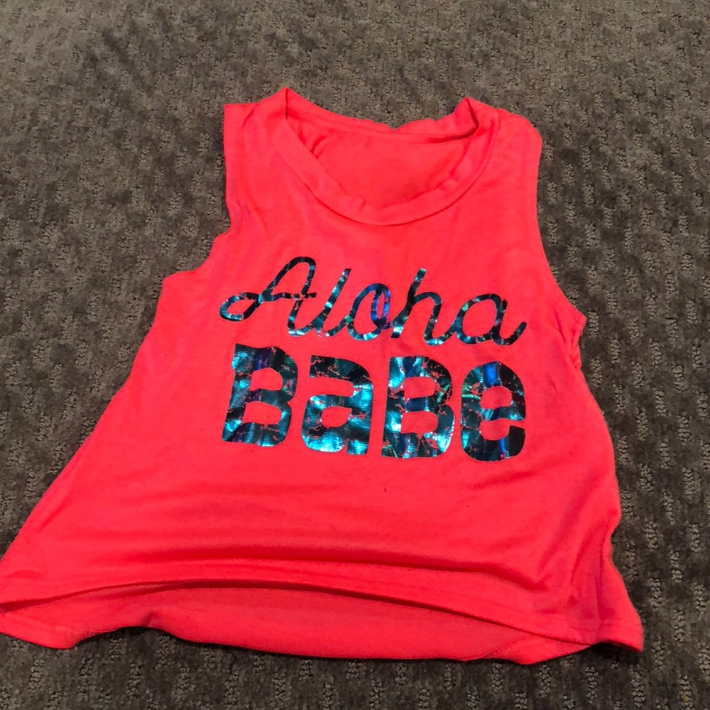 Girls aloha babe muscle tee